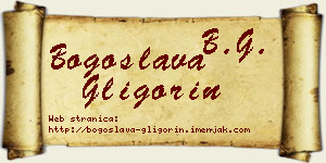 Bogoslava Gligorin vizit kartica